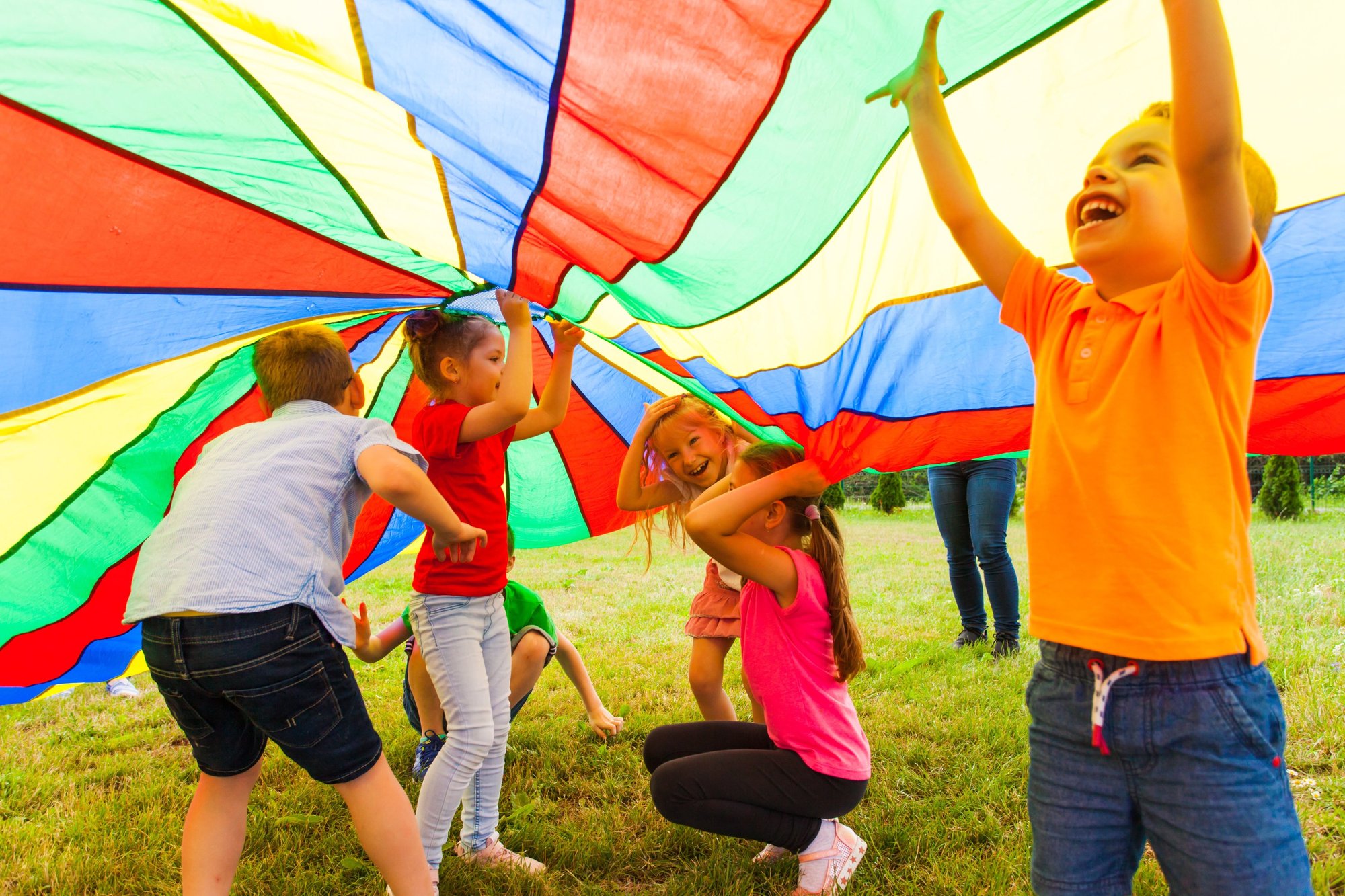 Kids enjoying creative camp activities